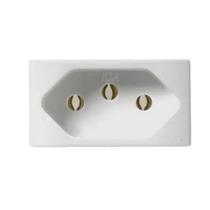 Modulo tomada 2p+t 10a 250v padrão branco pezzi c/10 unid