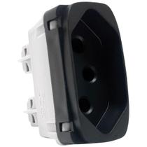 Módulo Tomada 2P+T 10A 250V Preto Gracia Alumbra 85360
