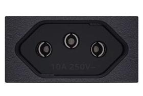 Módulo Tomada 2P+T 10A 250V Revitá Soprano Preto Carbono Módulo Tomada 2P+T 10A 250V Revitá Soprano Preto Carbono