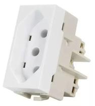 Módulo Tomada 2P+T 10A 250V Sleek Margirius Branco