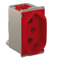 Modulo Tomada 2p+t 10a 250v Vermelha Pial Plus - 615039