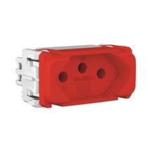 Módulo Tomada 2P+T 10A 250V Vermelho Compose WEG