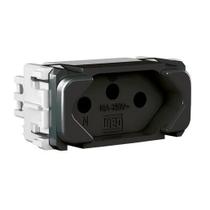 Módulo tomada 2p+t 10a 250vca preto compose - weg