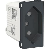 Modulo Tomada 2P+T 10A Grafite Orion Schneider - SCHNEIDER ELETRICA Modulo Tomada 2P+T 10A Grafite Orion Schneider - SCHNEIDER ELETRICA