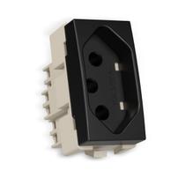 Módulo Tomada 2p+t 10a Grafite Sleek Margirius Módulo Tomada 2p+t 10a Grafite Sleek Margirius