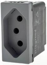 Modulo Tomada 2P+T 10A Pial Plus+ Legrand Cinza Acetinado