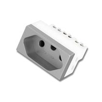 Módulo Tomada 2p+t 10a Recta Satin Prata - B.lux