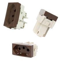 Modulo Tomada 2P+T 20A 250V 50037 Qtmov MARROM