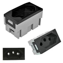 Modulo Tomada 2P+T 20A 250V 50037 Qtmov PRETO