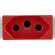 Modulo Tomada 2P+T 20A/250V Aria Vermelha Tramontina