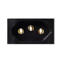 Modulo tomada 2p+t 20a 250v preto pezzi 50037-2 c/ 25 unid