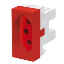 Módulo Tomada 2P+T 20A/250v Vermelha Para Uso Específico H