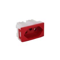 Modulo tomada 2p+t 20a 250v vermelho pezzi 50037-5 c/25 unid
