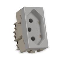 Módulo Tomada 2p+t 20a Gris Infiniti Margirius Módulo Tomada 2p+t 20a Gris Infiniti Margirius