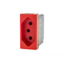 Módulo Tomada 2p+T 20A Vermelha 615079 Pial Plus