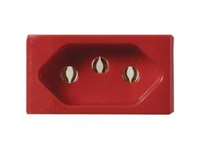 Módulo Tomada 2P+T 20A Vermelha Pezzi Módulo Tomada 2P+T 20A Vermelha Pezzi