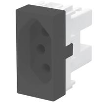 Módulo Tomada 2P+T Habitat Black 20 Amperes 250 Volts - 4036 - FAME