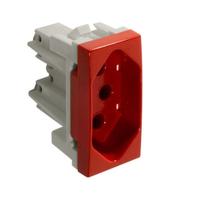 Módulo Tomada 2P + T Padrão NBR 20A Vermelha Alumbra Inova Pro