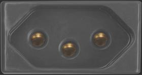 Módulo Tomada 2P+T Tramontina 10 A 250 V Grafite