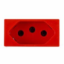 Módulo Tomada 2PT 20A 250V B.Parafuso 1M Vermelha Pial Plus+ Módulo Tomada 2PT 20A 250V B.Parafuso 1M Vermelha Pial Plus+