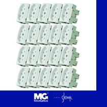 Modulo Tomada Alto Brilho 2p+t 10a Sleek Margirius Kit Com 20 Modulo Tomada Alto Brilho 2p+t 10a Sleek Margirius Kit Com 20