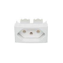 Modulo Tomada Branca 10A Lunare PRM4721 - 10 Peças Modulo Tomada Branca 10A Lunare PRM4721 - 10 Peças