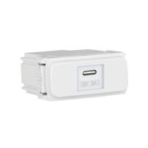Módulo tomada carregador keystone usb-c 5v 3a branco compose - weg Módulo tomada carregador keystone usb-c 5v 3a branco compose - weg