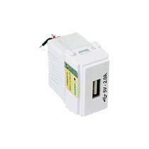 Módulo Tomada Carregador USB 2A Branco i9 9591 Ilumi