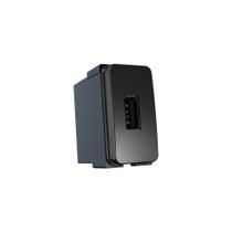 Módulo Tomada Carregador USB-A MarGirius B3 Colors 2A 10W Preto Ebony Módulo Tomada Carregador USB-A MarGirius B3 Colors 2A 10W Preto Ebony