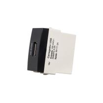 Módulo Tomada Carregador USB-A MarGirius Sleek 2A 10W Preto Ebony