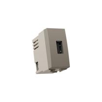 Módulo Tomada Carregador USB-A MarGirius Sleek Colors 2A 10W Argila