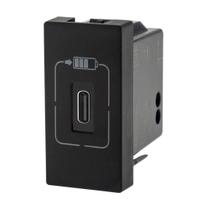 Modulo Tomada Carregador USB-C 1500mA Pial Plus+ Legrand Preto 615097PT