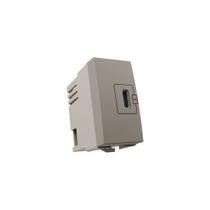 Módulo Tomada Carregador USB-C MarGirius Sleek Colors 2A 10W Argila