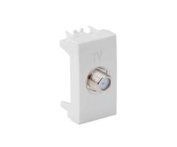 Módulo Tomada Coaxial Para TV 75 OHMS Simon 35 Branco Módulo Tomada Coaxial Para TV 75 OHMS Simon 35 Branco