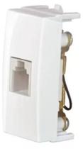 Módulo Tomada de Telefone RJ11 4 Fios Sleek Margirius Branco Módulo Tomada de Telefone RJ11 4 Fios Sleek Margirius Branco