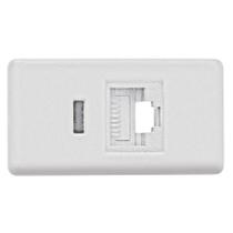 Módulo Tomada de Transmissão de Dados Rj 45 Cat 6 Branco - Tramontina Módulo Tomada de Transmissão de Dados Rj 45 Cat 6 Branco - Tramontina