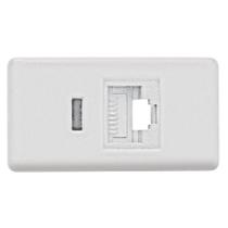 Módulo Tomada de Transmissão de Dados Rj 45 Cat 6 Branco - Tramontina Módulo Tomada de Transmissão de Dados Rj 45 Cat 6 Branco - Tramontina