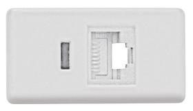 Módulo Tomada de Transmissão de Dados Tramontina RJ 45 Cat 6 Branco