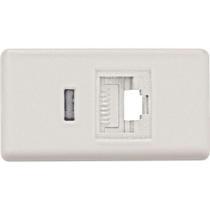 Modulo Tomada De Transmissão De Dados Tramontina Rj 45 Cat 6 Branco