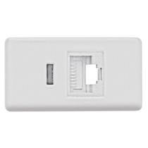 Modulo Tomada de Transmissão de Dados Tramontina RJ 45 Cat 6 Branco