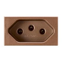 Modulo Tomada Elétrica 10A Corten Recta Satin Blux