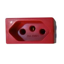 Modulo tomada elétrica 20a para 220V cor vermelha Home Blux Modulo tomada elétrica 20a para 220V cor vermelha Home Blux