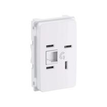 Modulo Tomada Híbrida Telefone E Rj11 Zéffia - Pial 680155