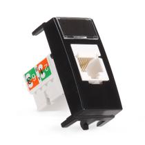 Módulo Tomada Informática Rj45 Cat 5e Internet Preta Sleek Margirius Módulo Tomada Informática Rj45 Cat 5e Internet Preta Sleek Margirius