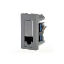 Modulo Tomada Informática Rj45 Cat6 Cinza Lcs² Pial Plus+