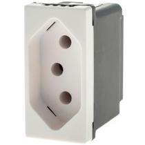 Módulo Tomada Legrand Pial Plus+ - 2P+T - 10A250V - Borne Parafuso - Branco - 615040BC