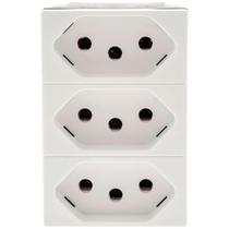 Módulo Tomada Legrand Pial Plus+ - Triplex - 2P+T - 10A/250V - Branco - sem Placa - 615043BC Módulo Tomada Legrand Pial Plus+ - Triplex - 2P+T - 10A/250V - Branco - sem Placa - 615043BC