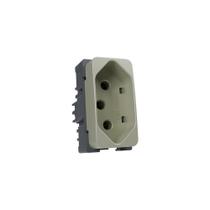 Módulo Tomada MarGirius B3 Colors 2P+T 10A Pérola