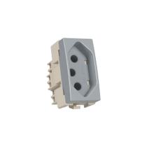 Módulo Tomada MarGirius Sleek Colors 2P+T 20A Cinza