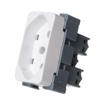 Modulo tomada padrao brasileiro 2p+t 20a-250v br b3 - margirus Modulo tomada padrao brasileiro 2p+t 20a-250v br b3 - margirus